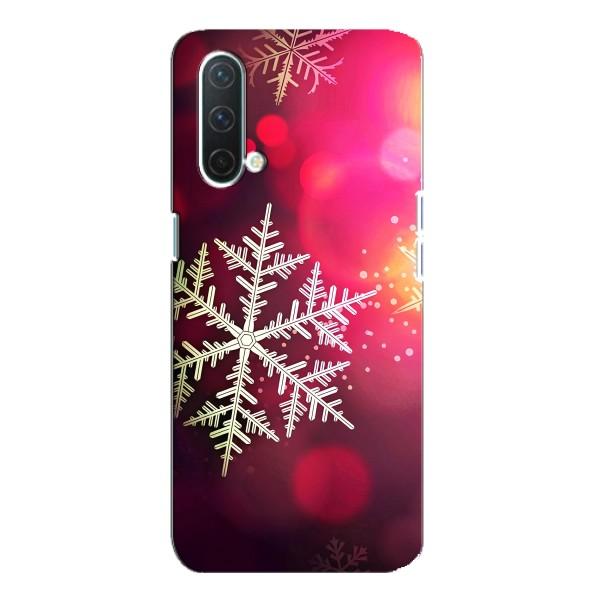Новогодние Чехлы для ВанПлас Норд СЕ 5G (VPrint) – Снежинка