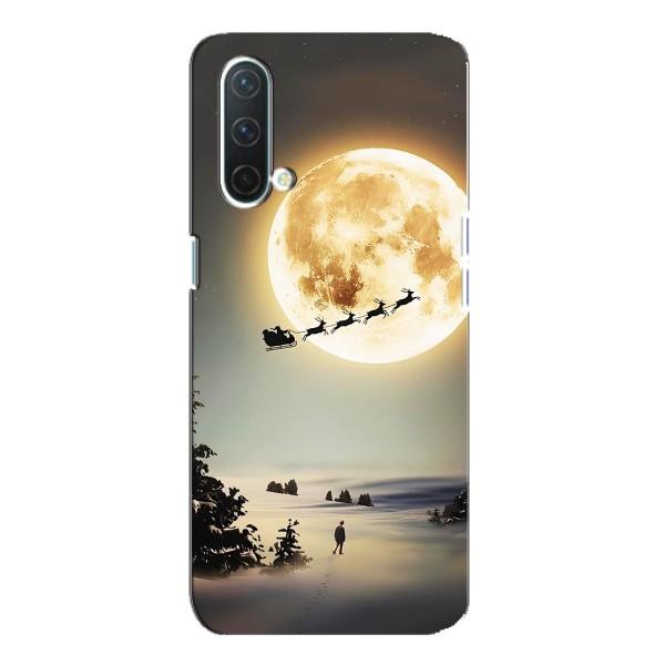 Новогодние, Праздничные Чехлы для OnePlus Nord CE 5G - 2024 год – Санта на луне