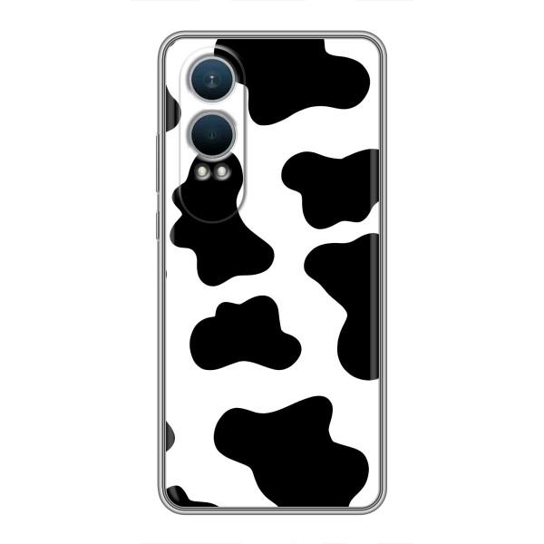 Чехол с принтом коровы на ВанПлас Норд СЕ4 Лайт – Черный принт
