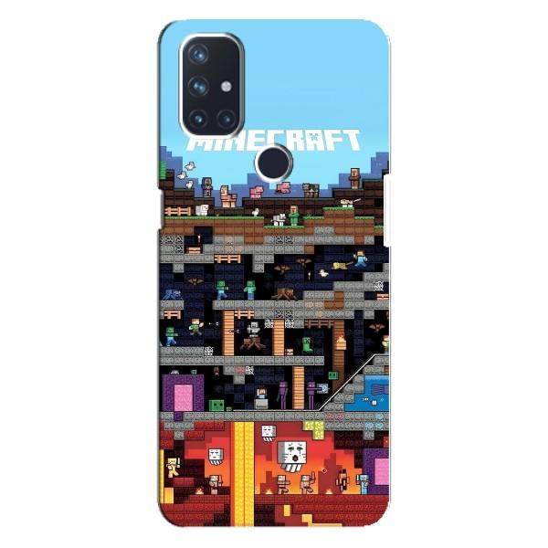 Чехол Майнкрафт на OnePlus Nord N10 5G (AlphaPrint) Minecraft – фон Minecraft