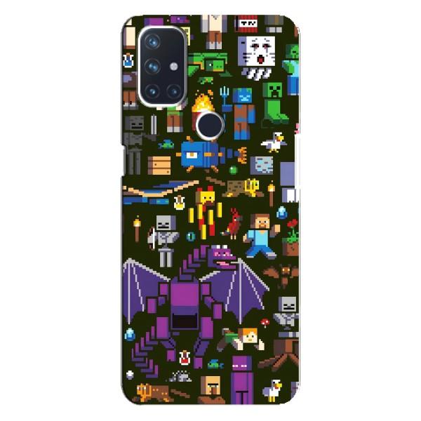 Чехол Майнкрафт на OnePlus Nord N10 5G (AlphaPrint) Minecraft – Коллаж Майнкрафт