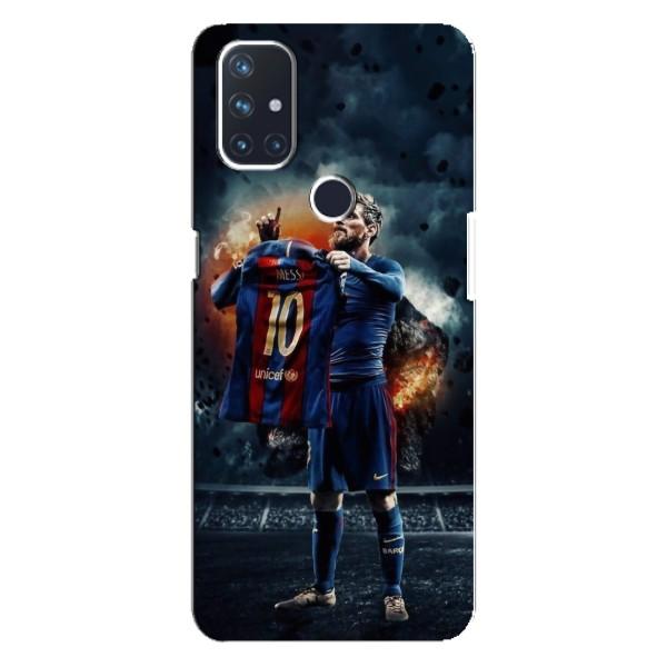 Чехол Месси футболист для OnePlus Nord N10 5G – Месси с футболкой