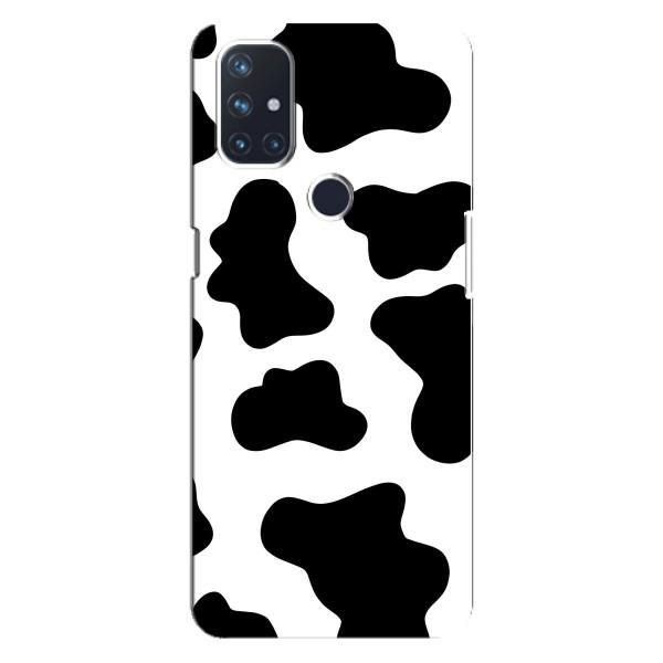 Чехол с принтом коровы на ВанПлас Норд Н100 – Черный принт