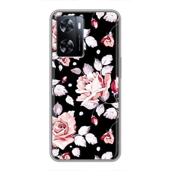 Чохли з квітами для OnePlus Nord N20 SE (VPrint) – Квіти на чорному