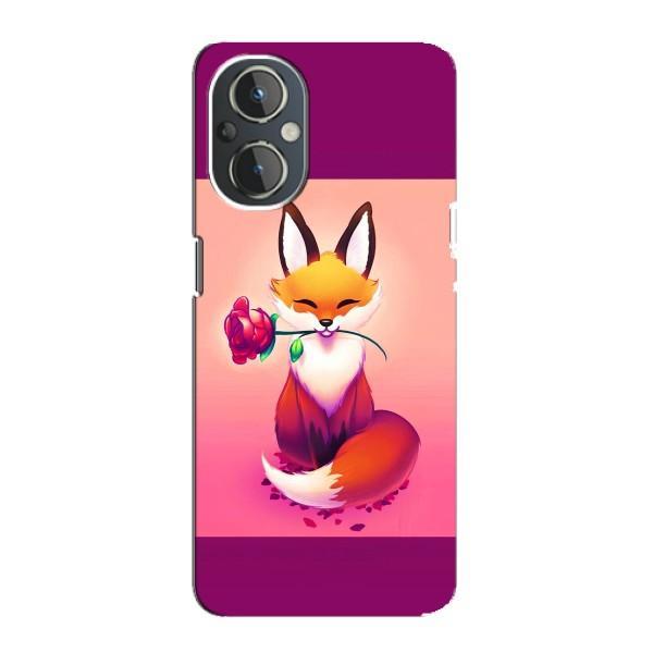 Чохли з картинкою Лисичка для OnePlus Nord N20 (VPrint) – Лиса з трояндою