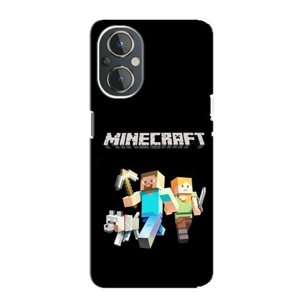 Чохол Майнкрафт на OnePlus Nord N20 (AlphaPrint) Minecraft – герої Minecraft