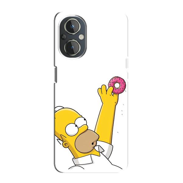 Чехол с Симпсонами для OnePlus Nord N20 (VPrint) – Гомер с пончиком