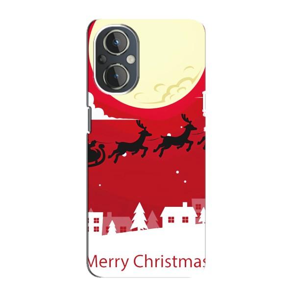 Рождественские Чехлы для OnePlus Nord N20 (VPrint) – Санта с оленями