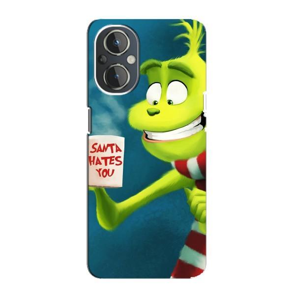 Рождественские Чехлы для OnePlus Nord N20 (VPrint) – Зеленый Гринч