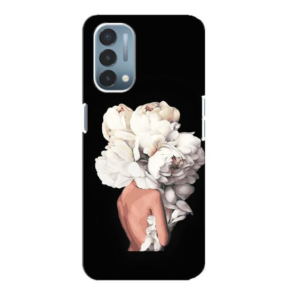 Чехлы (ART) Цветы на OnePlus Nord N200 5G (DE211) (VPrint) – Белые цветы