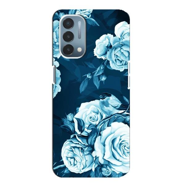 Чехлы (ART) Цветы на OnePlus Nord N200 5G (DE211) (VPrint) – Голубые Бутоны