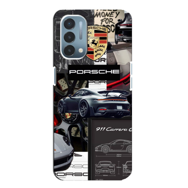 Чехол с авто Порше для OnePlus Nord N200 5G (DE211) – Коллаж Порше