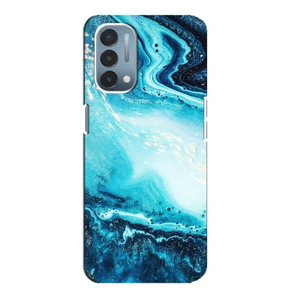 Мраморный чехол на OnePlus Nord N200 5G (DE211) (VPrint) – Голубой мрамор