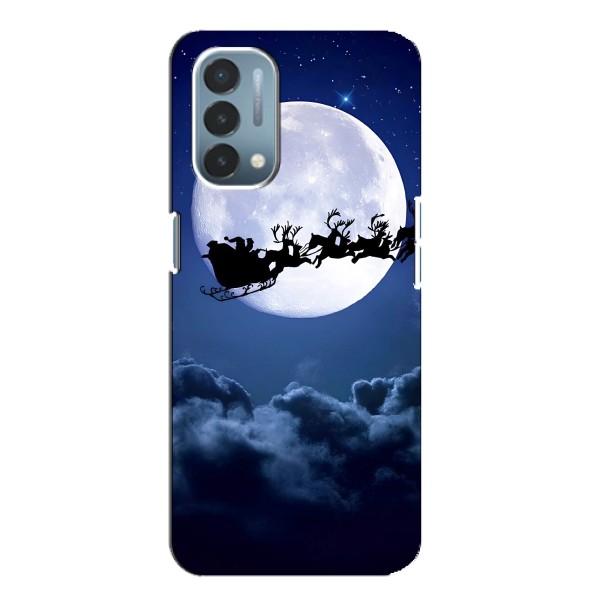 Новорічні Чохли для ВанПлас Норд N200 5G (DE211) (VPrint) – Санта - місяць