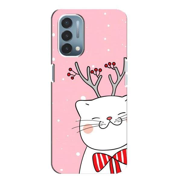 Новорічні Чохли для ВанПлас Норд N200 5G (DE211) (VPrint) – Зимовий кіт