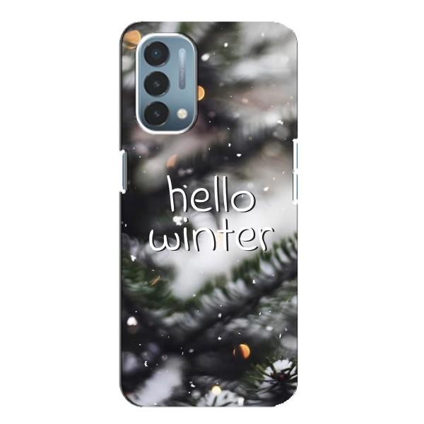 Новорічні, Святкові Чохли для OnePlus Nord N200 5G (DE211) - 2024 год – Hello winter