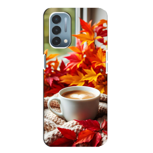 Чехол с уникальным дизайном «Осень с кофе» для OnePlus Nord N200 5G (DE211) – Кофе и листья