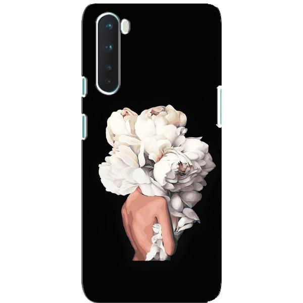 Чехлы (ART) Цветы на OnePlus Nord (VPrint) – Білі квіти