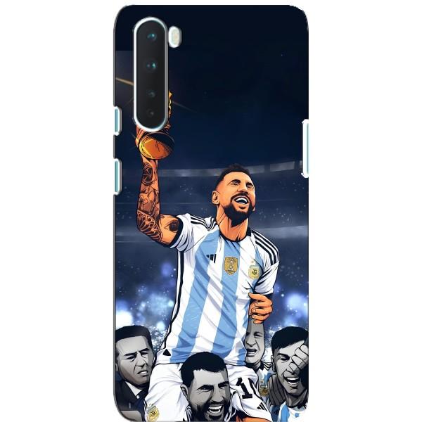 Чехлы для OnePlus Nord (Leo чемпион) (AlphaPrint) – Месси с кубком