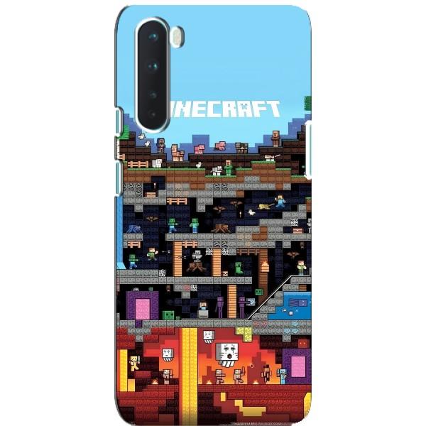 Чехол Майнкрафт на OnePlus Nord (AlphaPrint) Minecraft – фон Minecraft