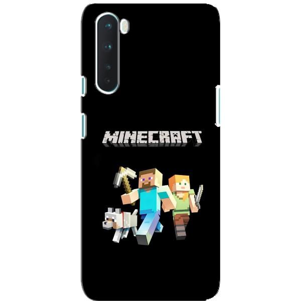 Чехол Майнкрафт на OnePlus Nord (AlphaPrint) Minecraft – герои Minecraft