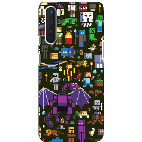 Чехол Майнкрафт на OnePlus Nord (AlphaPrint) Minecraft – Коллаж Майнкрафт