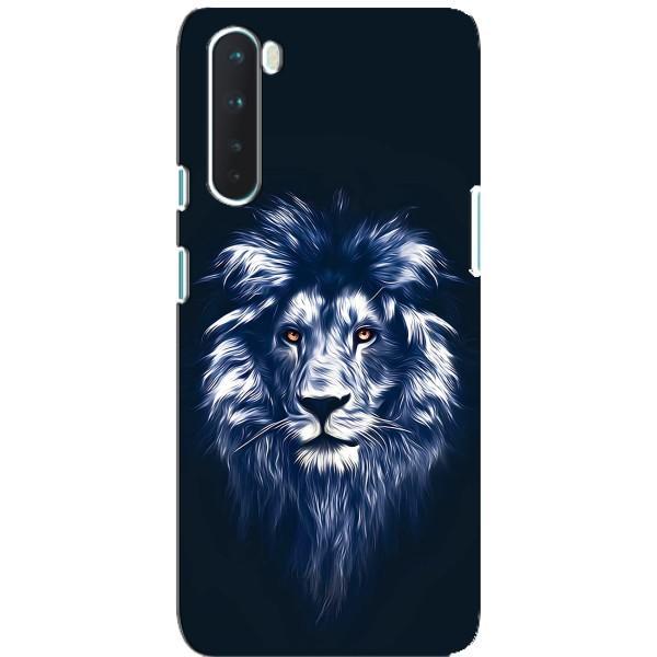 Чохол з картинкою ЛЕВ для OnePlus Nord (VPrint) – Синій Лев
