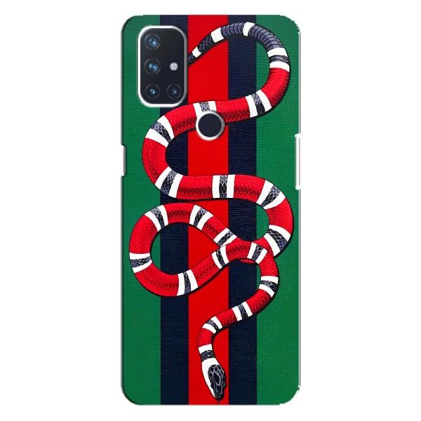 Чехлы ГУЧЧИ для ВанПлас Норд 10 5Джи (AlphaPrint) – Gucci змия