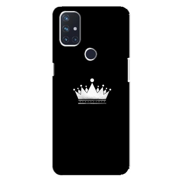 Чехол (Корона на чёрном фоне) для ВанПлас Норд 10 (5G) – Белая корона