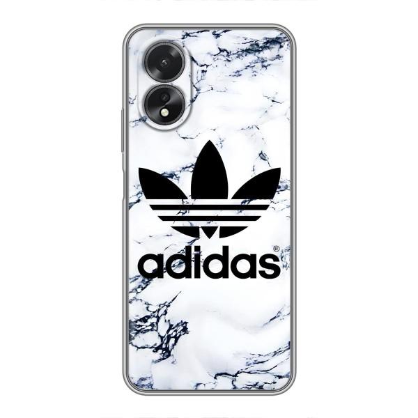 Чохли Адидас для Oppo A17 (AlphaPrint) – Адідас на мраморі