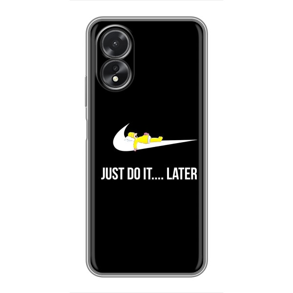 Чехол с логотипом Найк на Oppo A17 – Nike just do it
