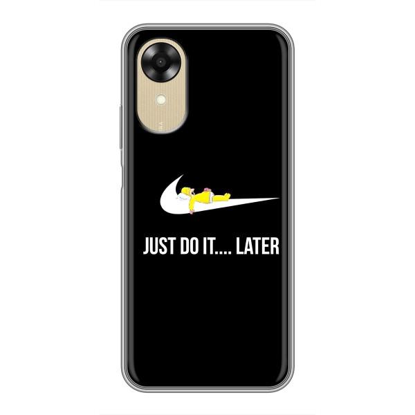 Чехол с логотипом Найк на Oppo A17k – Nike just do it