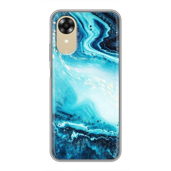 Мраморный чехол на Oppo A17k (VPrint) – Голубой мрамор