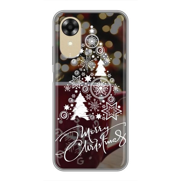 Рождественские Чехлы для Oppo A17k (VPrint) – Елочка узорная