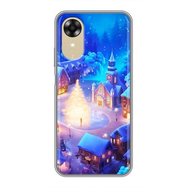 Рождественские Чехлы для Oppo A17k (VPrint) – Рождественский город