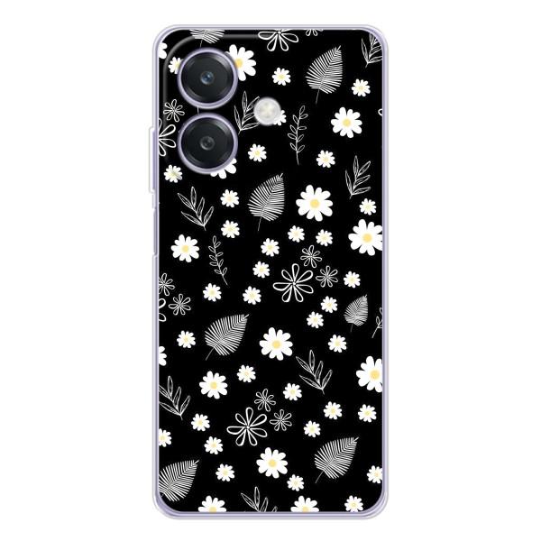 Чехлы с тематикой "ЦВЕТЫ" на OPPO A5 Pro – цветение на чорном
