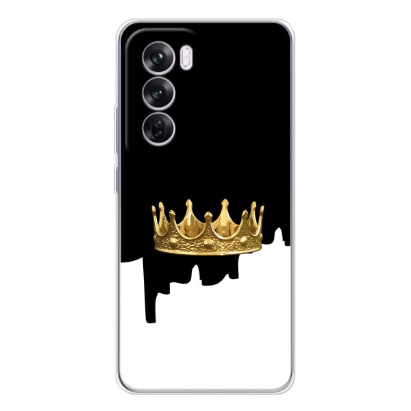 Чехол (Корона на чёрном фоне) для Оппо А5 – Золотая корона