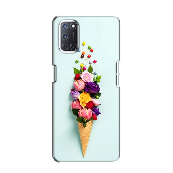Чехлы с тематикой "ЦВЕТЫ" на Oppo A52 – Цветок-мороженное