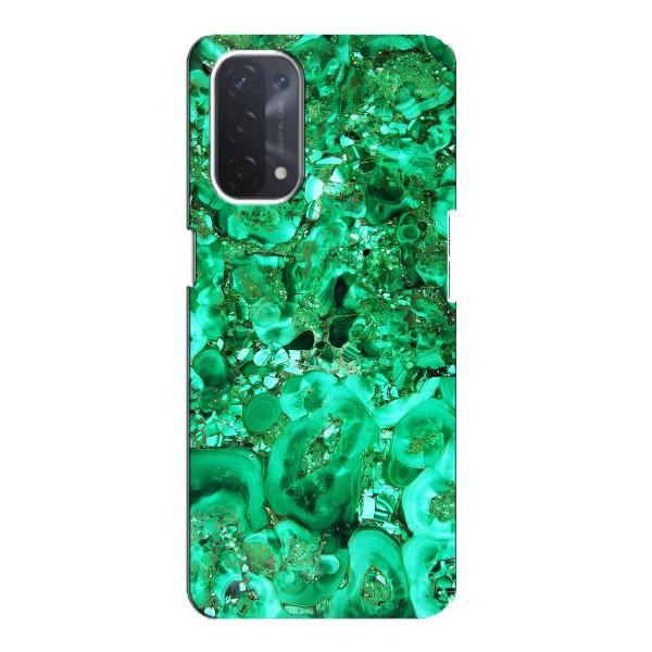 Мраморный чехол на Oppo a54 (5G) (VPrint) – Салатный Мрамор