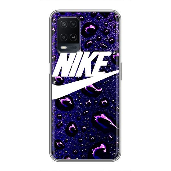 Чохол з логтипом Найк на OPPO A54 – Найк на фіолетовому