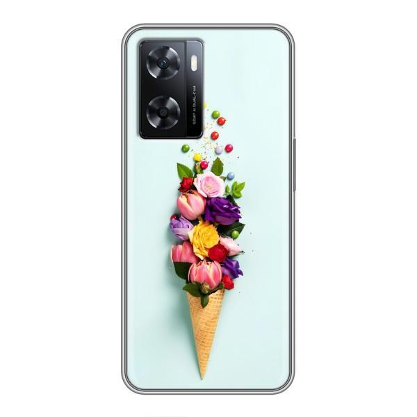 Чехлы с тематикой "ЦВЕТЫ" на Oppo a57s – Цветок-мороженное