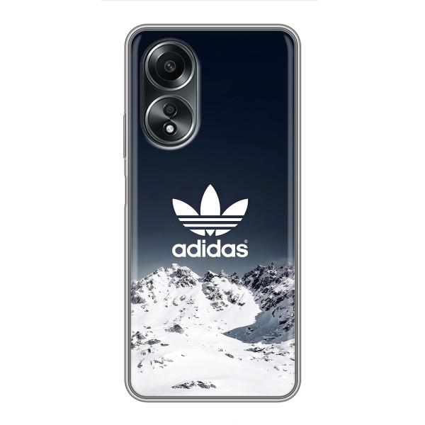 Чехлы Адидас для OPPO A58 (4G) (AlphaPrint) – Адидас в горах