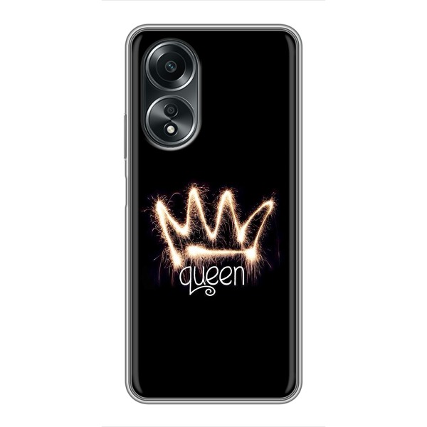 Чехол (Корона на чёрном фоне) для Оппо А58 (4G) – Корона
