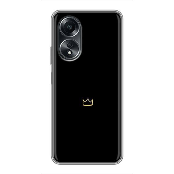 Чехол (Корона на чёрном фоне) для Оппо А58 (4G) – Мини корона