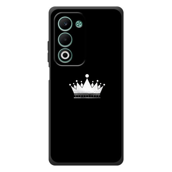 Чехол (Корона на чёрном фоне) для А5м – Белая корона