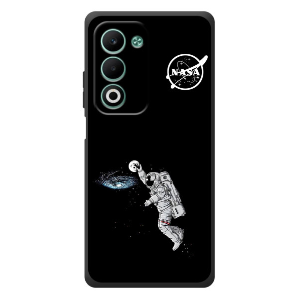 Силиконовый бампер с принтом "Наса" на OPPO A5m – Космонавт баскетболист