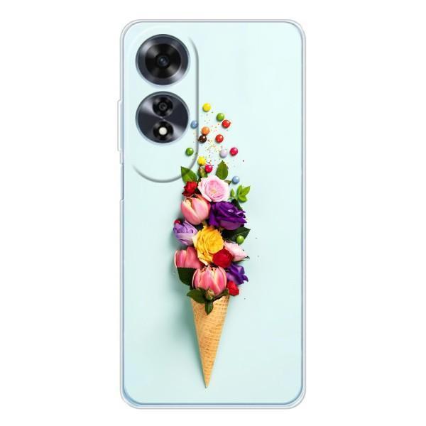 Чохли з тематикою "КВІТИ" на OPPO A60 5G – Квітка-морозиво