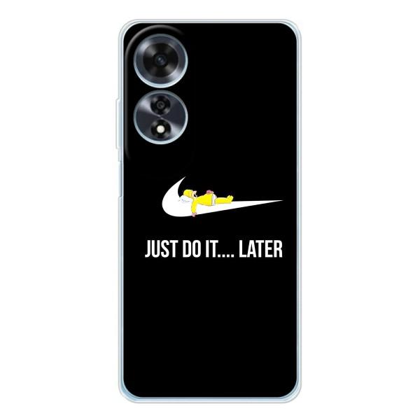 Чехол с логотипом Найк на OPPO A60 – Nike just do it