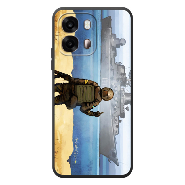 Чехол с принтом (Русский корабль...) для 

ОРО A6с 
  (AlphaPrint)