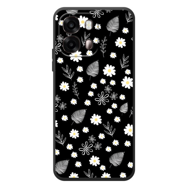 Чохли з тематикою "КВІТИ" на OPPO A6s – цвітіння на чорному